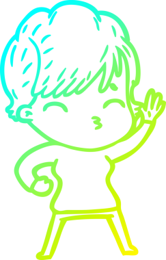 Bir insan tarafından çizilmiş bir karikatür kadın çizimi