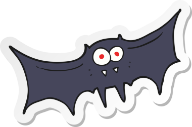 Bir insan tarafından çizilmiş bir vampir yarasanın çıkartması.