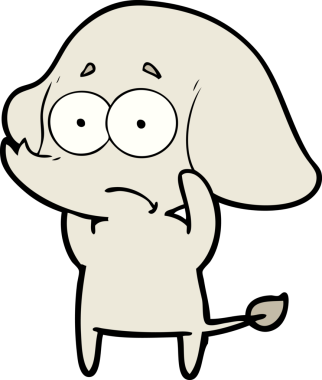 bir insan tarafından çizilmiş belirsiz bir fil.