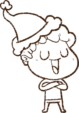 Bir insan tarafından çizilmiş Noel Adamı Kömürü