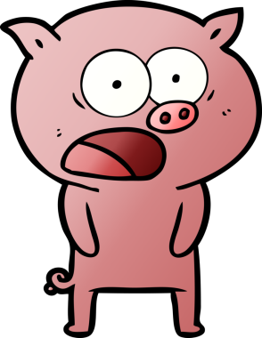 Bir insan tarafından çizilmiş domuz bağırması.