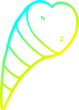 Bir insan tarafından çizilmiş bir aşk sembolünün soğuk gradyan çizimi