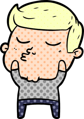 Bir insan tarafından çizilmiş karikatür mankeni adam.