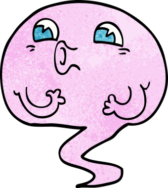 Bir insan tarafından çizilmiş karalama hayaleti.