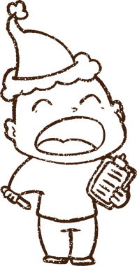 Bir insan tarafından çizilmiş Noel Adamı Kömürü