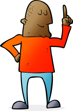 Çizgi filmdeki adam bir insan tarafından çizilmiş.