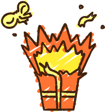 Bir insan tarafından çizilen patlayan Tebeşir Çizimi