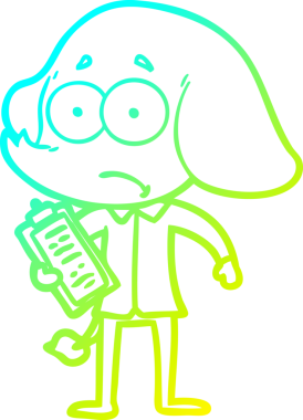 Bir insan tarafından çizilmiş belirsiz bir filin soğuk eğik çizgisi.