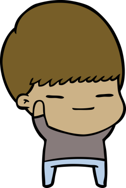 Bir insan tarafından çizilmiş kendini beğenmiş bir çocuk.