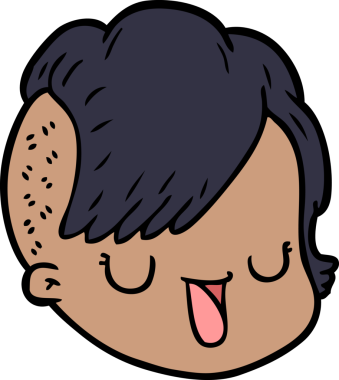 Bir insan tarafından çizilmiş bir kadın yüzü.