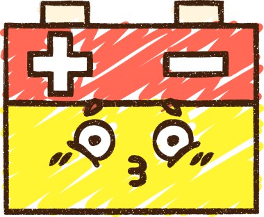 Bir insan tarafından çizilmiş pil tebeşiri.