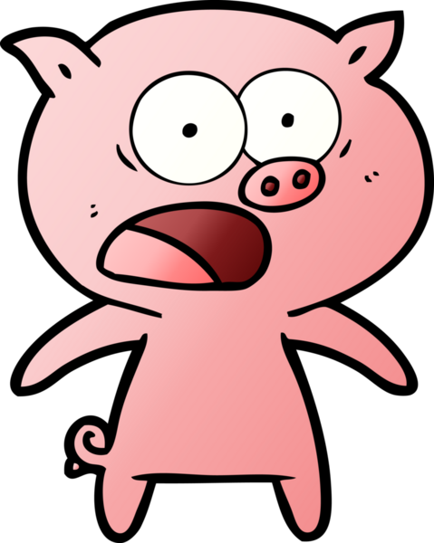 Bir insan tarafından çizilmiş domuz bağırması.