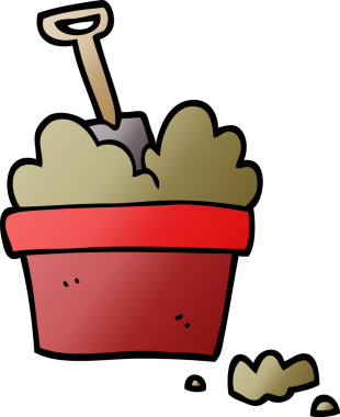 Bir insan tarafından çizilmiş vektör gradyan çizim kabı