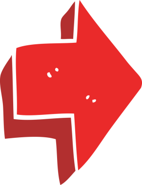 bir insan tarafından çizilmiş kırmızı ok karalaması