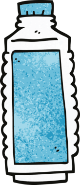 Çizgi film karalaması bir insan tarafından çizilmiş içki şişesi.