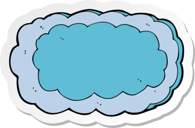 Bir insan tarafından çizilmiş bir karikatür bulut simgesi.