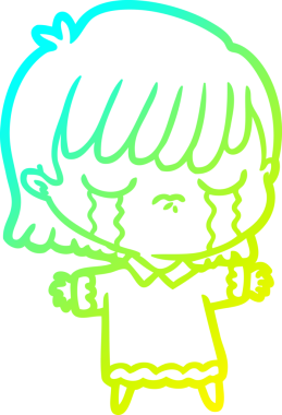 Bir insan tarafından çizilmiş ağlayan bir karikatür çizimi.