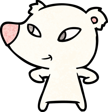 Bir insan tarafından çizilmiş kutup ayısı karikatürü