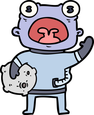 Bir insan tarafından çizilmiş garip uzaylı çizgi filmi.