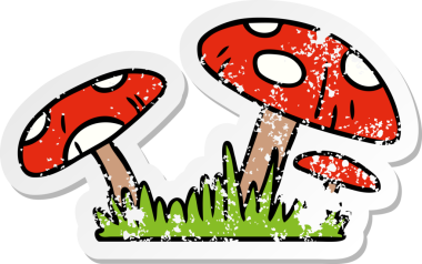 Bir insan tarafından çizilmiş bir kurbağa taburesinin, kederli, karikatür çizimi.