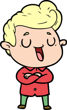 Bir insan tarafından çizilmiş mutlu çizgi film adamı.