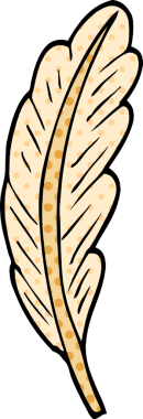 karikatür beyaz tüy bir insan tarafından çizildi