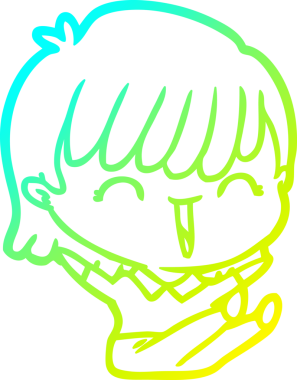 Bir insan tarafından çizilmiş bir karikatür kadın çizimi.