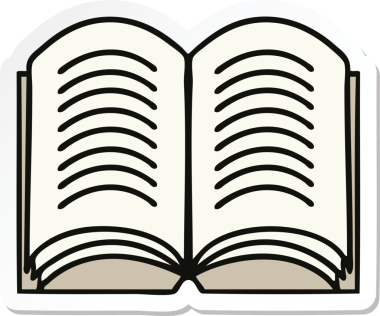 Bir insan tarafından çizilmiş açık bir çizgi filmin çıkartması.