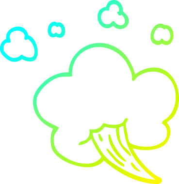 Bir insan tarafından çizilmiş soğuk çizgi çizgi bir bulutun vızıltısı.