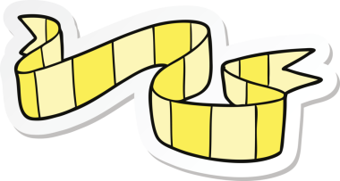 Bir insan tarafından çizilmiş karikatür dekoratif bir parşömenin çıkartması.