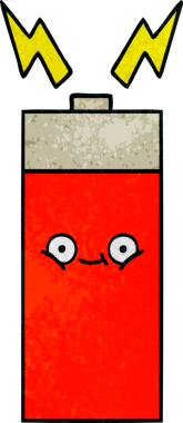 Bir insanın çizdiği pilin retro grunge desen karikatürü