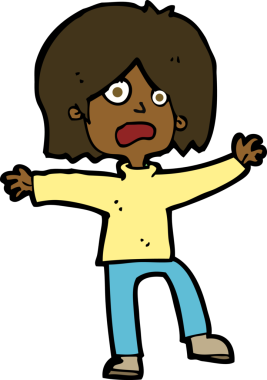 Bir insan tarafından çizilmiş mutsuz bir çizgi film.