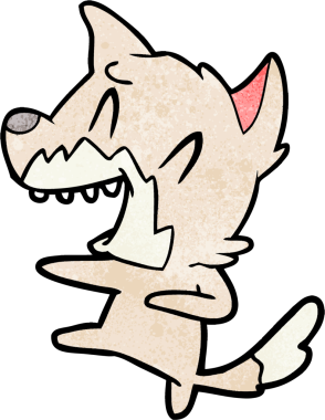 Bir insan tarafından çizilmiş gülen tilki dansı