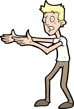 Çizgi film adamı umutsuzca bir insan tarafından çizilmiş