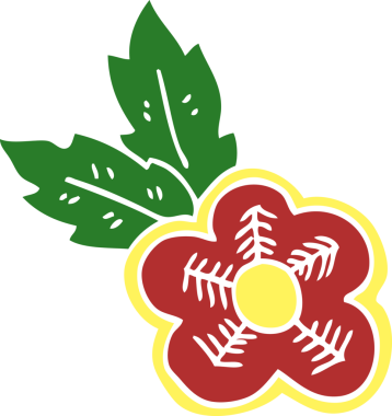 Bir insan tarafından çizilmiş karalama gül dövmesi sembolü