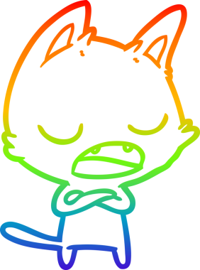 gökkuşağı gradyan çizimi bir insan tarafından çizilmiş konuşan kedi çizgi filmi