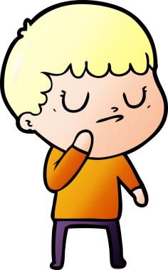 Bir insan tarafından çizilmiş huysuz çocuk çizgi filmi.