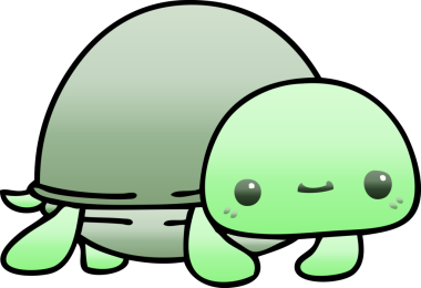 bir insan tarafından çizilmiş gölgelenmiş garip karikatür kaplumbağası.