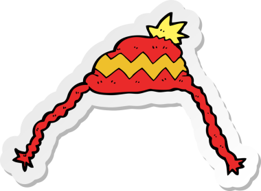 Bir insan tarafından çizilmiş bir çizgi film şapkasının çıkartması.