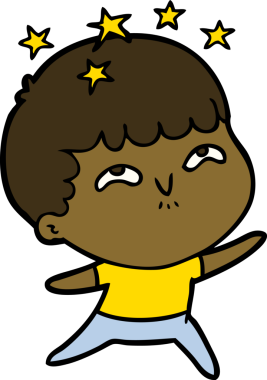 çizgi film bir insan tarafından çizilmiş hayret verici çocuk.