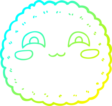 Bir insan tarafından çizilmiş bir çizgi film bisküvisi.