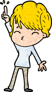 Bir insan tarafından çizilmiş bir çizgi film kadını.