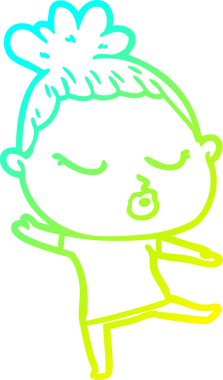 Bir insan tarafından çizilmiş soğuk bir çizgi film çizimi.