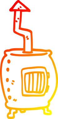 Bir insan tarafından çizilmiş eski bir karikatürün sıcak çizgi çizimi