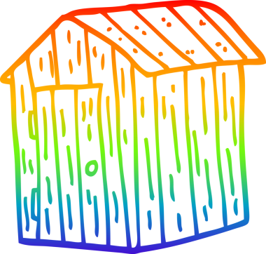 Bir insan tarafından çizilmiş ahşap bir karikatür çizimi.