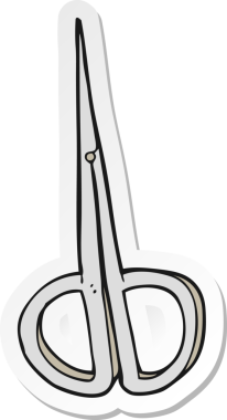 Bir insan tarafından çizilmiş çivi makasının çıkartması.