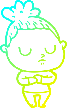 Bir insan tarafından çizilmiş soğuk bir çizgi film çizimi.