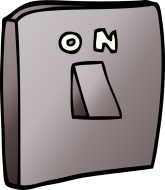 Bir insan tarafından çizilmiş çizgi film karalaması.