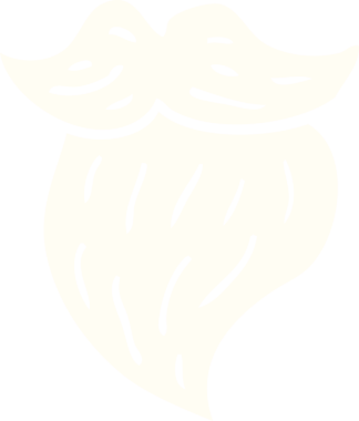 Bir insan tarafından çizilmiş beyaz sakal.