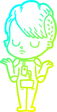 Bir insan tarafından çizilmiş bir karikatür kadın çizimi.